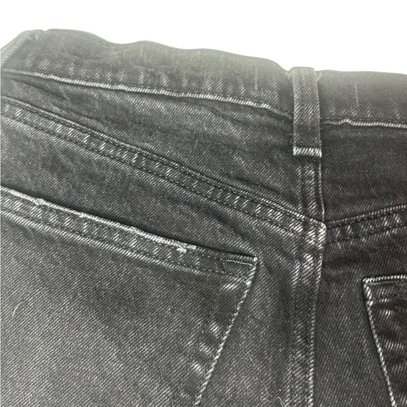 🌸 Abercrombie & Fitch The Mom Short – High Rise Black Denim Shorts 25/0 – Raw E - Picture 7 of 12